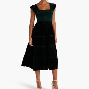 Hill House Ellie Nap Dress in Emerald Velvet